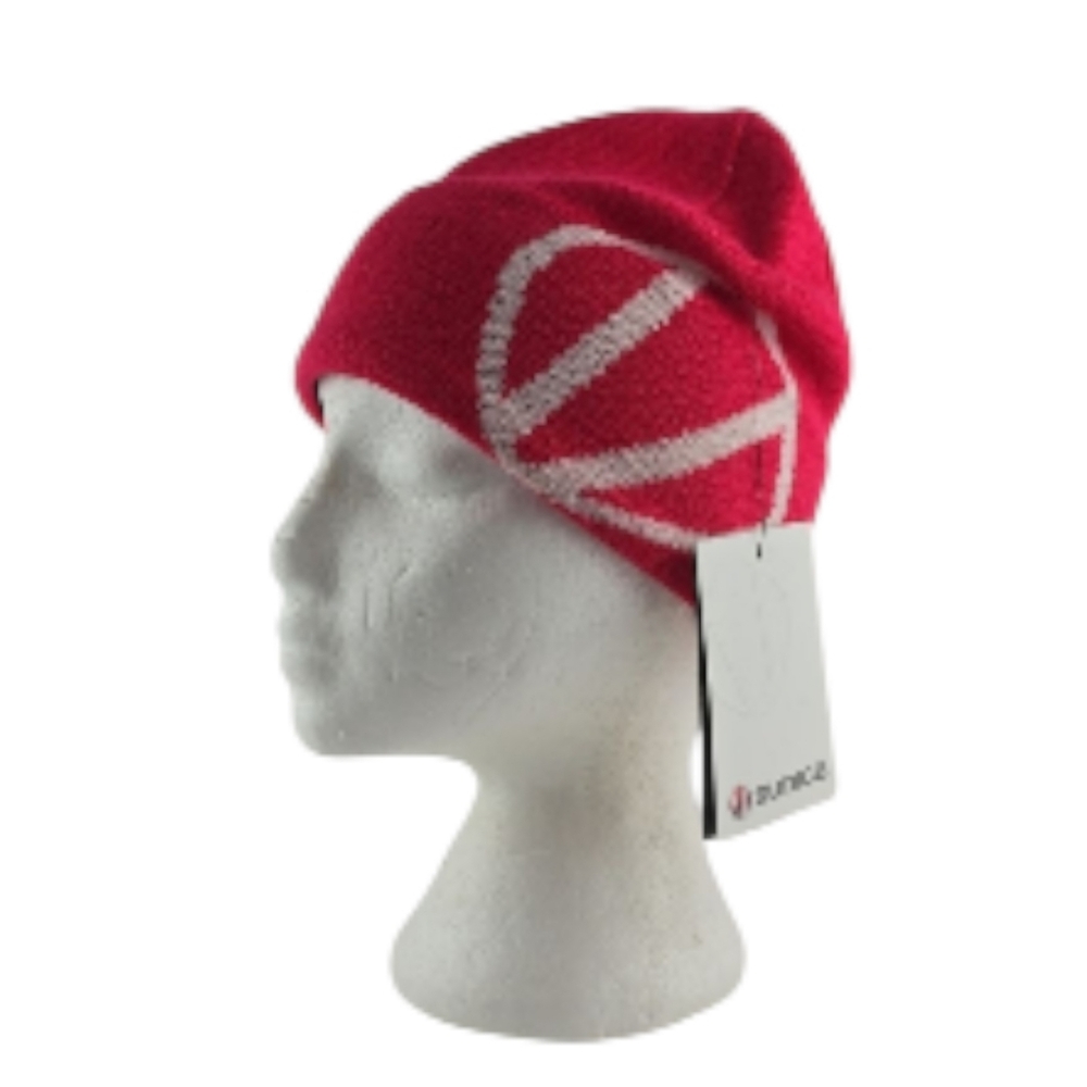 NWT Sunice Youth Bright Pink Wool Blend Beanie Hat Fleece Band Size S/M